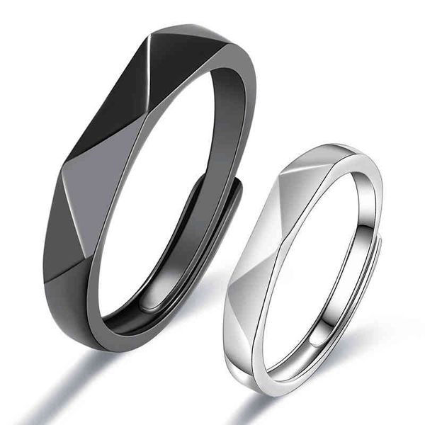 new simple geometric multi-section adjustable matching rhombus wedding ring couple engagement jewelry party gift, Silver
new simple geometric multi-section adjustable matching rhombus wedding ring couple engagement jewelry party gift, Silver