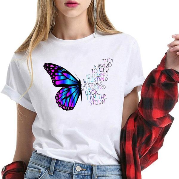 women's t-shirt they whispered to her print butterfly funny women t shirt short sleeve crew neck summer loose tees aesthetic woman clo, White
women's t-shirt they whispered to her print butterfly funny women t shirt short sleeve crew neck summer loose tees aesthetic woman clo, White