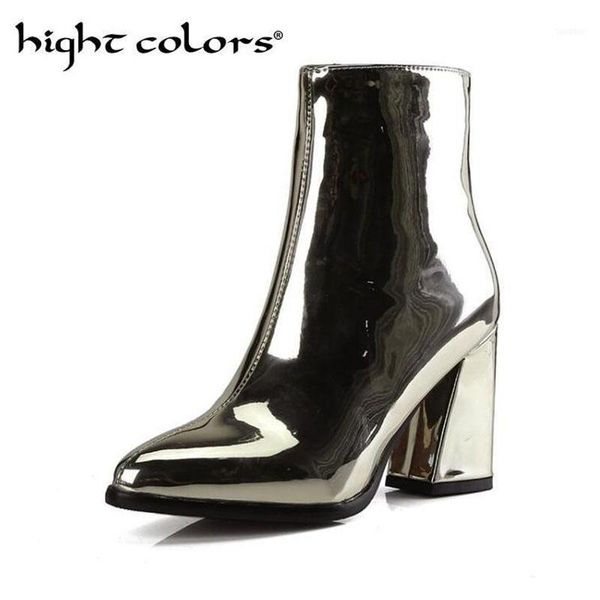boots silver patent leather ankle 8.5cm high heels women winter shoes female pointed toe botas woman spring autumn11, Black
boots silver patent leather ankle 8.5cm high heels women winter shoes female pointed toe botas woman spring autumn11, Black