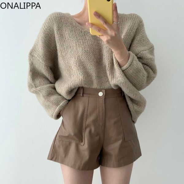 women's tracksuits onalippa solid color set 2021 autumn female retro v-neck loose puff sleeve knit sweater high waist double pocket pu, Gray
women's tracksuits onalippa solid color set 2021 autumn female retro v-neck loose puff sleeve knit sweater high waist double pocket pu, Gray