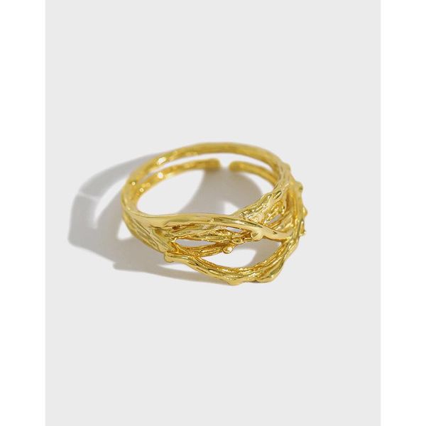 cluster rings irregular tree branch cuff finger ring heavy gold plated on 925 sterling silver hollow design for women stackable jewelry, Golden;silver
cluster rings irregular tree branch cuff finger ring heavy gold plated on 925 sterling silver hollow design for women stackable jewelry, Golden;silver