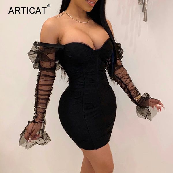 2021articat mesh puff sleeve party dress women low collar backless patchwork red mini dress nightclub 2021 spring vestidos, Black;gray
2021articat mesh puff sleeve party dress women low collar backless patchwork red mini dress nightclub 2021 spring vestidos, Black;gray