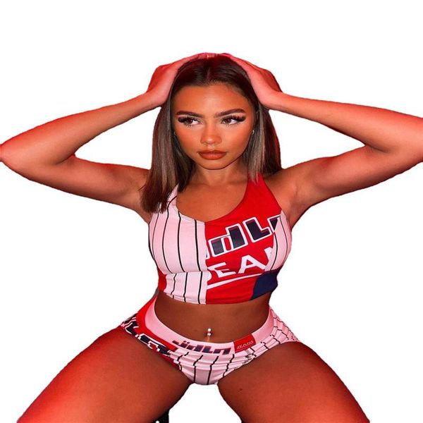 women's tracksuits 2 pcs suit shorts set summer letters stripe print u-neck sleeveless crop + short pants sports tracksuit for women st, Gray
women's tracksuits 2 pcs suit shorts set summer letters stripe print u-neck sleeveless crop + short pants sports tracksuit for women st, Gray