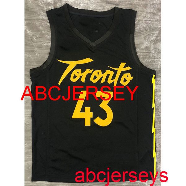 43# siakam 2021 black golden basketball jersey embroidery xs-5xl 6xl
