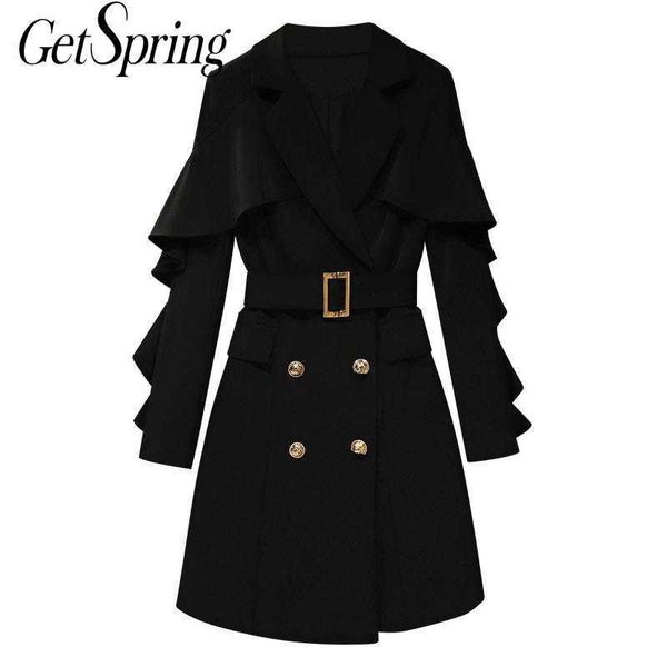 getspring women dress butterfly sleeve ruffles vintage black suit dresses long autumn winter 210601, Black;gray
getspring women dress butterfly sleeve ruffles vintage black suit dresses long autumn winter 210601, Black;gray
