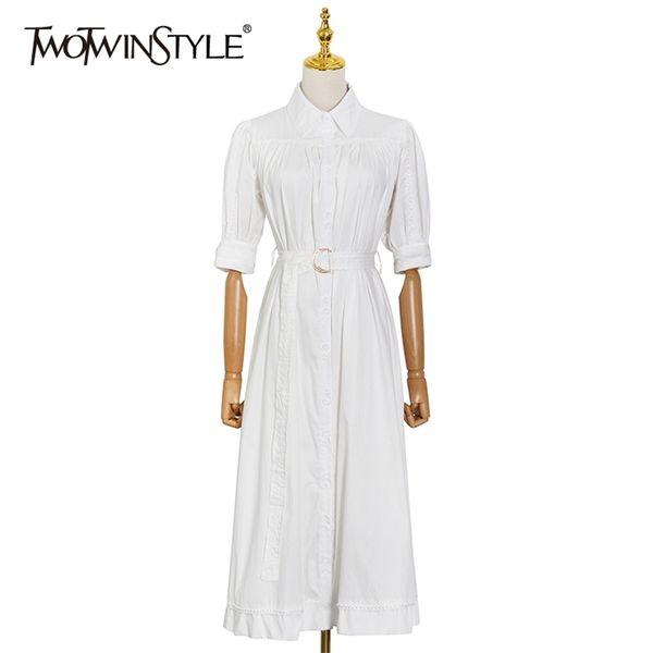 white elegant shirt dress for women lapel half sleeve high waist sashes casual dresses female fashion clothing 210520, Black;gray
white elegant shirt dress for women lapel half sleeve high waist sashes casual dresses female fashion clothing 210520, Black;gray