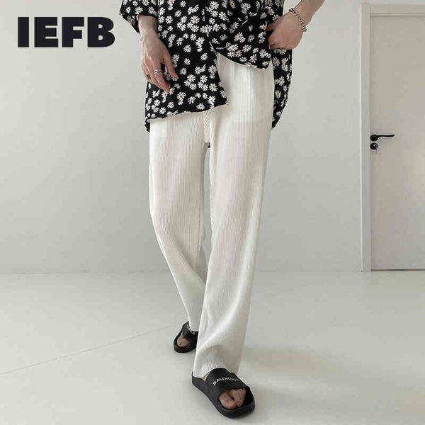 iefb pleated pants men's casual pants loose straight wide leg trousers korean white pants trend elastic trousers 9y6983 210524, Black
iefb pleated pants men's casual pants loose straight wide leg trousers korean white pants trend elastic trousers 9y6983 210524, Black