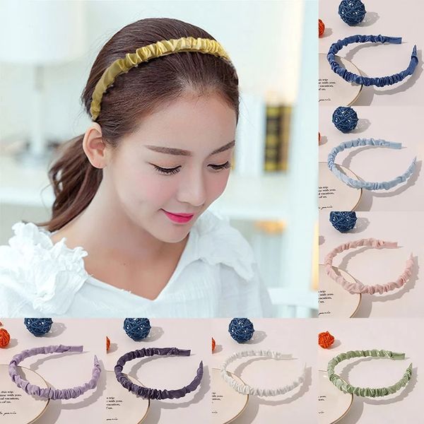 fashion pleated satin silk headband thin bezel hairbands for women sweet hair hoop girls hair accessories head hoop, Silver
fashion pleated satin silk headband thin bezel hairbands for women sweet hair hoop girls hair accessories head hoop, Silver