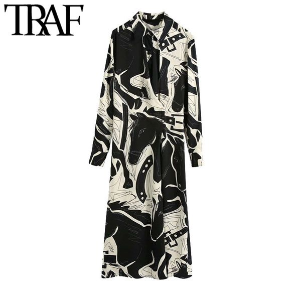 women fashion with buttons printed pleated midi dress vintage long sleeve front vents female dresses vestidos 210507, Black;gray
women fashion with buttons printed pleated midi dress vintage long sleeve front vents female dresses vestidos 210507, Black;gray