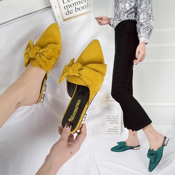 summer ladies pointed toes flock butterfly knot slip on bead heel slippers elegant delicate pretty womens comfortable shoes, Black
summer ladies pointed toes flock butterfly knot slip on bead heel slippers elegant delicate pretty womens comfortable shoes, Black