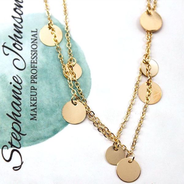 fashion women necklace double layer coin bohemia round sequins choker pendant on neck chain jewelry chains, Silver
fashion women necklace double layer coin bohemia round sequins choker pendant on neck chain jewelry chains, Silver