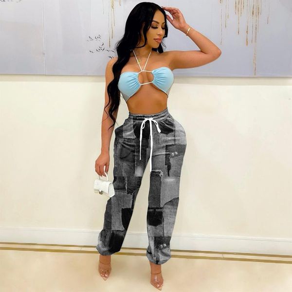 women's jeans casaul women pants jogger color patchwork loose cargo long autumn high street clothes for outfit, Blue
women's jeans casaul women pants jogger color patchwork loose cargo long autumn high street clothes for outfit, Blue