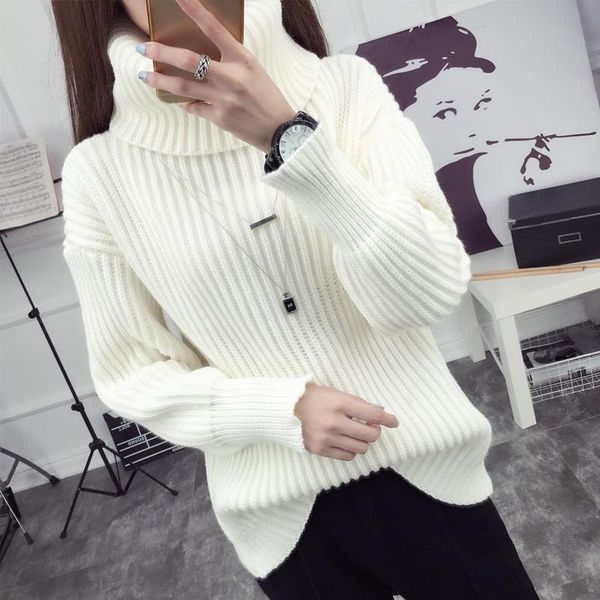 women's sweaters 2021 autumn winter women casaul solid sweater female slim high-collar thickened pullover lady warm loose knitted jumpe, White;black
women's sweaters 2021 autumn winter women casaul solid sweater female slim high-collar thickened pullover lady warm loose knitted jumpe, White;black