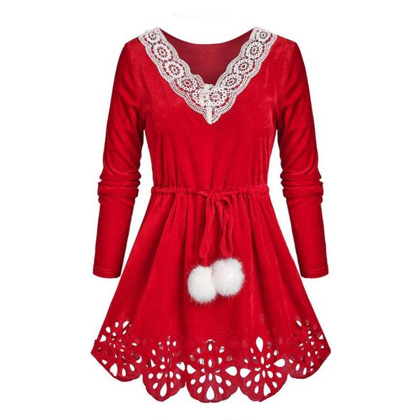 women's t-shirt christmas women casual v-neck long sleeve pullover solid lace patchwork up hollow out hem slim fit party t shirt, White
women's t-shirt christmas women casual v-neck long sleeve pullover solid lace patchwork up hollow out hem slim fit party t shirt, White