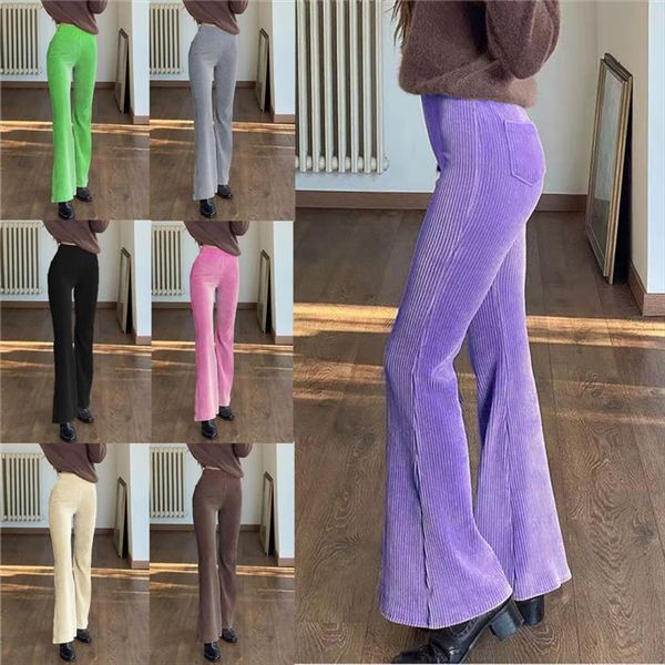 vintage solid corduroy flare bell women pant bottom office spring fall casual high waist trousers girls fashion streetwear, Black;white
vintage solid corduroy flare bell women pant bottom office spring fall casual high waist trousers girls fashion streetwear, Black;white