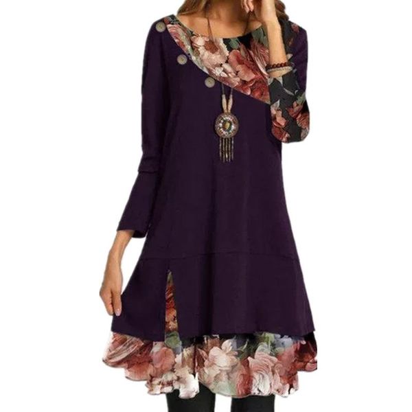 casual dresses autumn elegant patchwork floral dress women o neck long sleeve a-line party 2021 lady fashion button midi vestidos, Black;gray
casual dresses autumn elegant patchwork floral dress women o neck long sleeve a-line party 2021 lady fashion button midi vestidos, Black;gray