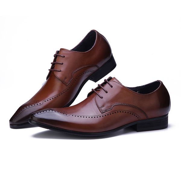 brand men shoes genuine cow leather oxford shoes men business suits luxury male leather dress men shoes, Black
brand men shoes genuine cow leather oxford shoes men business suits luxury male leather dress men shoes, Black