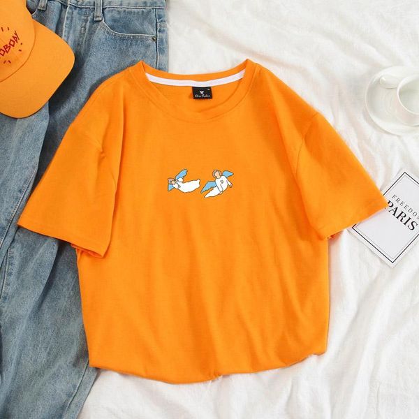 women's t-shirt pure cotton tshirt couple applied fresh,simple and loose s-4xl, White
women's t-shirt pure cotton tshirt couple applied fresh,simple and loose s-4xl, White
