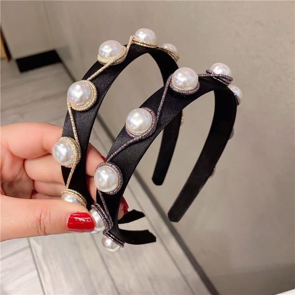hair accessories korea style retro girl simple imitation pearl headband wide side knotted band for women fashion
hair accessories korea style retro girl simple imitation pearl headband wide side knotted band for women fashion