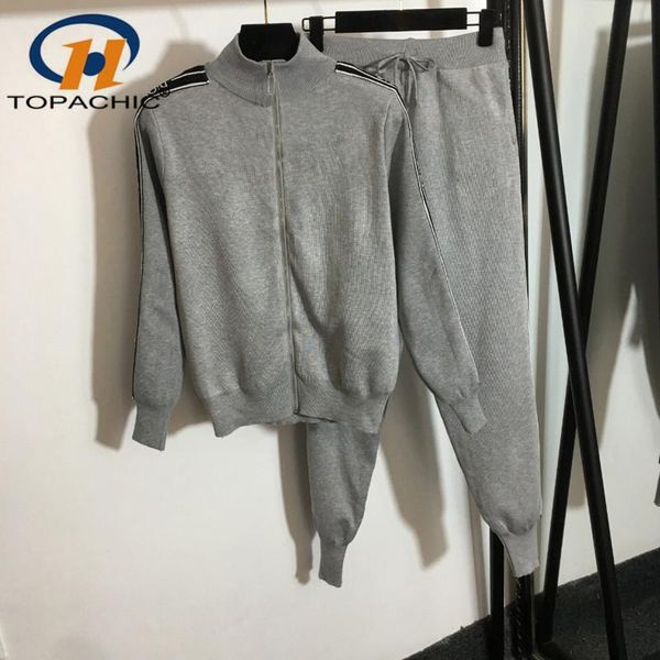women's two piece pants 7.27 high end quality embroidery letter knit zipper cardigan coat + fashion casual drawstring set women, White
women's two piece pants 7.27 high end quality embroidery letter knit zipper cardigan coat + fashion casual drawstring set women, White