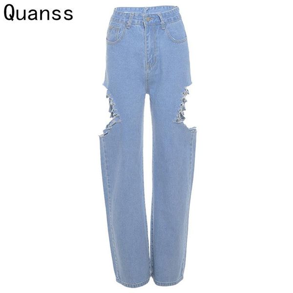 women's jeans quanss summer fashion hole hollow out baggy women 2021 high waist denim trousers streetwear casual y2k pants, Blue
women's jeans quanss summer fashion hole hollow out baggy women 2021 high waist denim trousers streetwear casual y2k pants, Blue