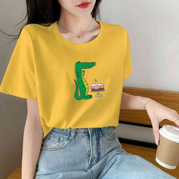 2021 short sleeve t-shirt women's summer new urban leisure fashion loose korean trend cotton round neck top, White;black
2021 short sleeve t-shirt women's summer new urban leisure fashion loose korean trend cotton round neck top, White;black