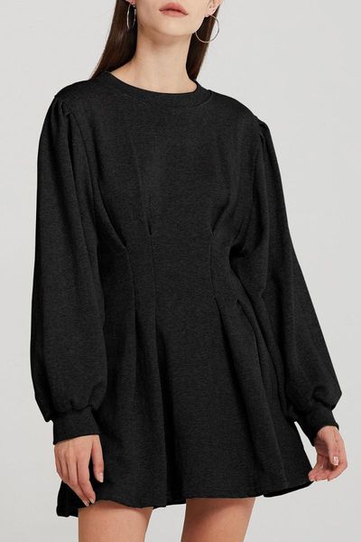 casual dresses women tunic long sleeve o-neck wrinkle short dress autumn womens 2021 sukienka black gray sweatshirt
casual dresses women tunic long sleeve o-neck wrinkle short dress autumn womens 2021 sukienka black gray sweatshirt