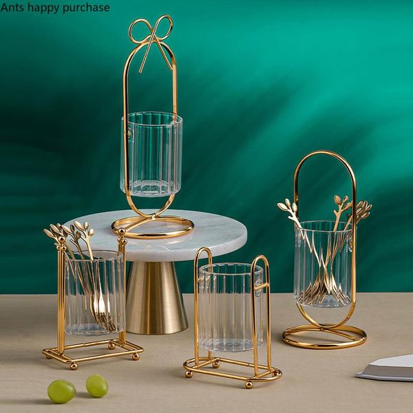 creative metal glass storage jar fruit fork spoon quick tool luxury container household kitchen utensils decor bottles & jars
creative metal glass storage jar fruit fork spoon quick tool luxury container household kitchen utensils decor bottles & jars