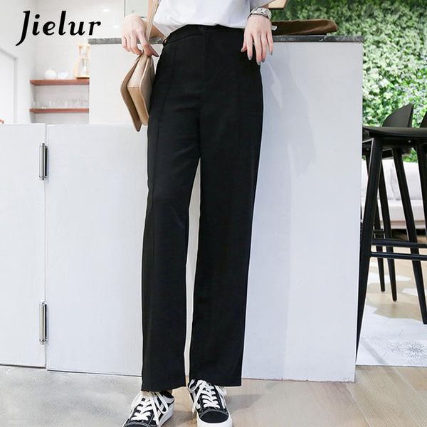 women's pants & capris summer women high waist ol korean slim loose simple straight pantalones mujer solid color casual trousers, Black;white
women's pants & capris summer women high waist ol korean slim loose simple straight pantalones mujer solid color casual trousers, Black;white