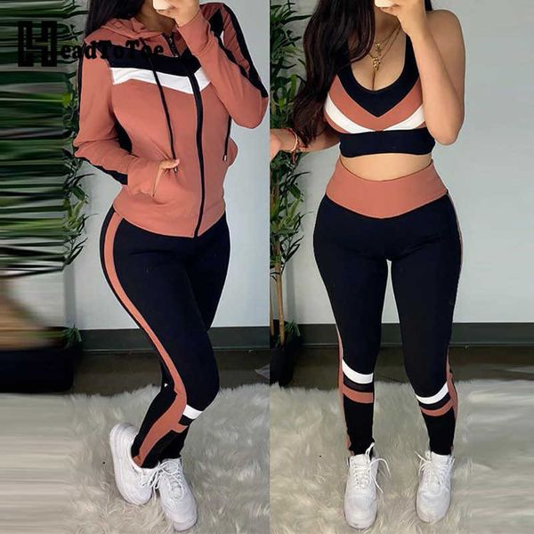 colorblock crop & high waist pants hooded coat set casual women 3 piece outfits 210930, White
colorblock crop & high waist pants hooded coat set casual women 3 piece outfits 210930, White