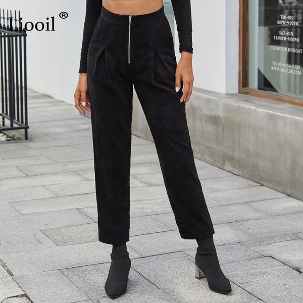 pants casual autumn winter clothes corduroy long pants women zipper up with pockets high waist female black straight leg trousers vdd1, Black;white
pants casual autumn winter clothes corduroy long pants women zipper up with pockets high waist female black straight leg trousers vdd1, Black;white