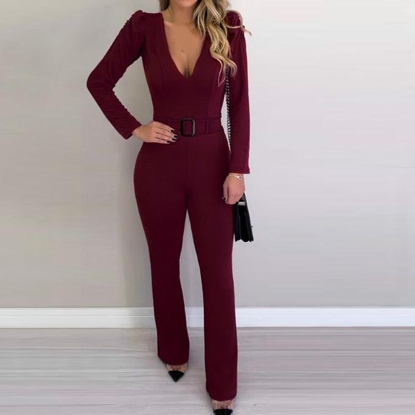 women's jumpsuits & rompers elegant solid v-neck long sleeve bodycon jumpsuit fashion autumn clothes female tracksuits, Black;white
women's jumpsuits & rompers elegant solid v-neck long sleeve bodycon jumpsuit fashion autumn clothes female tracksuits, Black;white