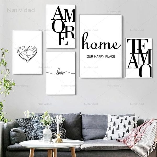 paintings nordic quote words poster love amore minimalist wall art pictures for living room home decor black and white canvas painting 
paintings nordic quote words poster love amore minimalist wall art pictures for living room home decor black and white canvas painting