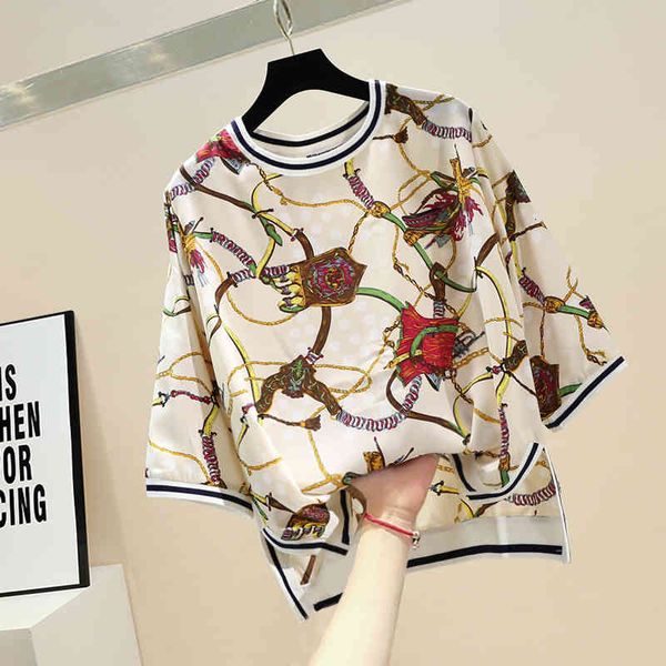 suits half sleeve chiffon women summer retro plus size printing round neck pullover shirt ladies blouse, White;black
suits half sleeve chiffon women summer retro plus size printing round neck pullover shirt ladies blouse, White;black