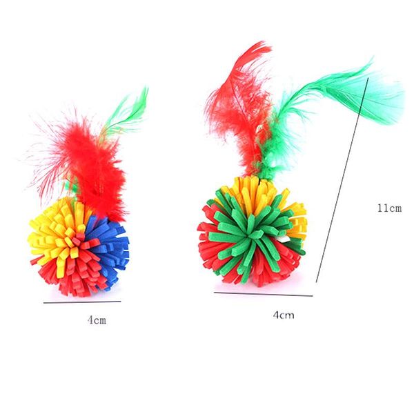 pcs colorful sponge balls cats toys with feathers kitten interactive inte99 cat
pcs colorful sponge balls cats toys with feathers kitten interactive inte99 cat