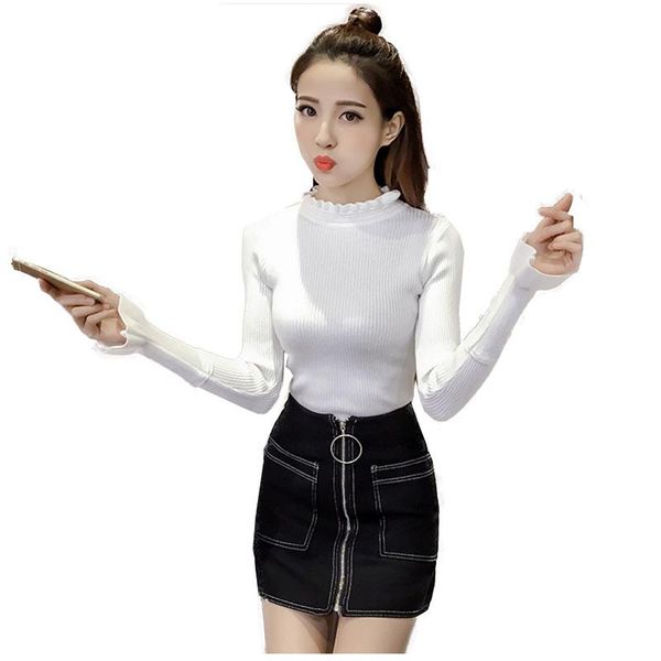 winter women sweater flared sleeve short slim knit bottoming shirt western style half turtleneck pullover ladies a83 women's sweaters, White;black
winter women sweater flared sleeve short slim knit bottoming shirt western style half turtleneck pullover ladies a83 women's sweaters, White;black