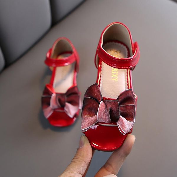 summer teens children girls bow beach sandals for little school leather princess dress shoes 5-12 years, Black;red
summer teens children girls bow beach sandals for little school leather princess dress shoes 5-12 years, Black;red