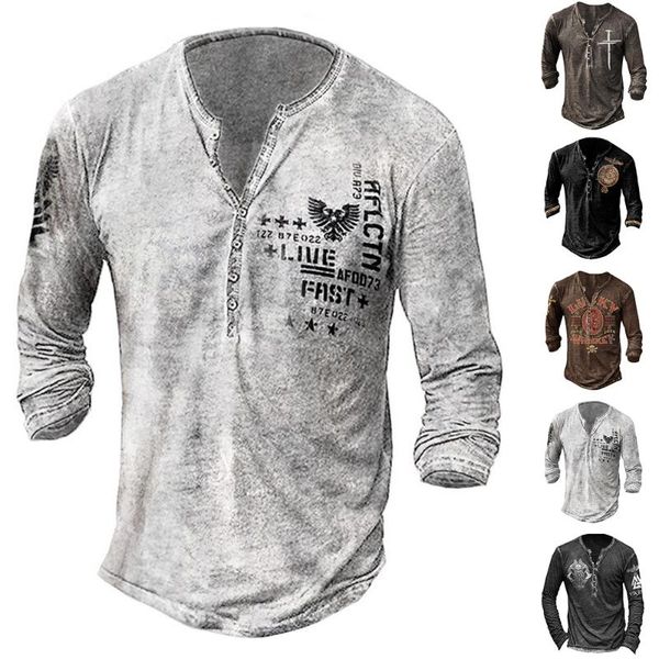 men's t-shirts casual basic button half buttons slim fit retro pullovers men print long sleeve t-shirt loose tee shirt pullover, White;black
men's t-shirts casual basic button half buttons slim fit retro pullovers men print long sleeve t-shirt loose tee shirt pullover, White;black