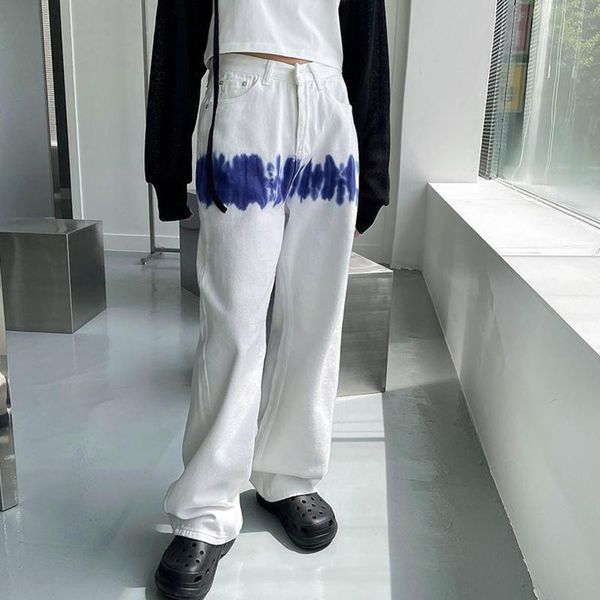 women's jeans women vintage tie-dye print high waist fashion design wild streetwear denim pants 2021 chic trendy straight trousers, Blue
women's jeans women vintage tie-dye print high waist fashion design wild streetwear denim pants 2021 chic trendy straight trousers, Blue