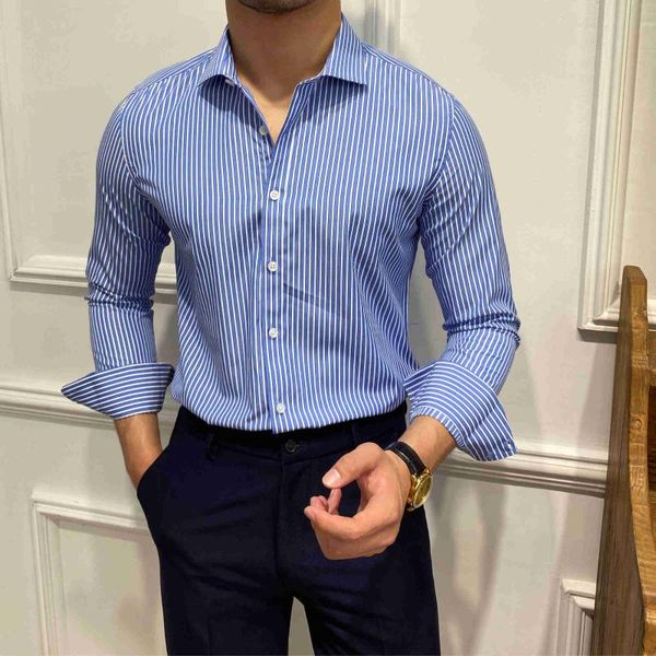 men's casual shirts british style long sleeve slim fit shirt men office business vestido social fashion blue designer striped for, White;black
men's casual shirts british style long sleeve slim fit shirt men office business vestido social fashion blue designer striped for, White;black