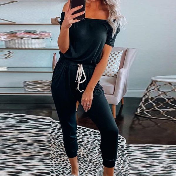 women summer jumpsuit rompers womens overalls jumpsuits 2021 streetwear plus size romper spring lace-up short sleeve women's &, Black;white
women summer jumpsuit rompers womens overalls jumpsuits 2021 streetwear plus size romper spring lace-up short sleeve women's &, Black;white