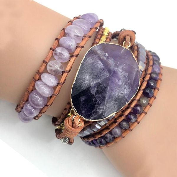 tennis fashion bracelets for women natural stones crystal quartz charm 5 strands wrap handmade boho leather bracelet jewelry, Golden;silver
tennis fashion bracelets for women natural stones crystal quartz charm 5 strands wrap handmade boho leather bracelet jewelry, Golden;silver