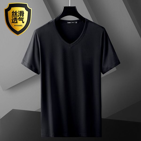 02 modal cotton short-sleeved football jersey men's summer trend solid color ice silk ice bottoming shirt, Black;yellow
02 modal cotton short-sleeved football jersey men's summer trend solid color ice silk ice bottoming shirt, Black;yellow