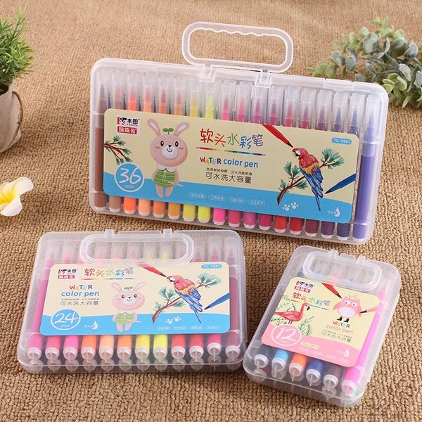 highlighters coloffice 2021 art marker soft head nibs washable kids painting graffiti color pen set 12/18/24/36/color non-toxic brush, Black;red
highlighters coloffice 2021 art marker soft head nibs washable kids painting graffiti color pen set 12/18/24/36/color non-toxic brush, Black;red
