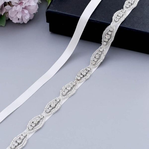 wedding sashes trixy s102 thin bridal belts rhinestone sash evening party dress belt applique beaded for women, White
wedding sashes trixy s102 thin bridal belts rhinestone sash evening party dress belt applique beaded for women, White