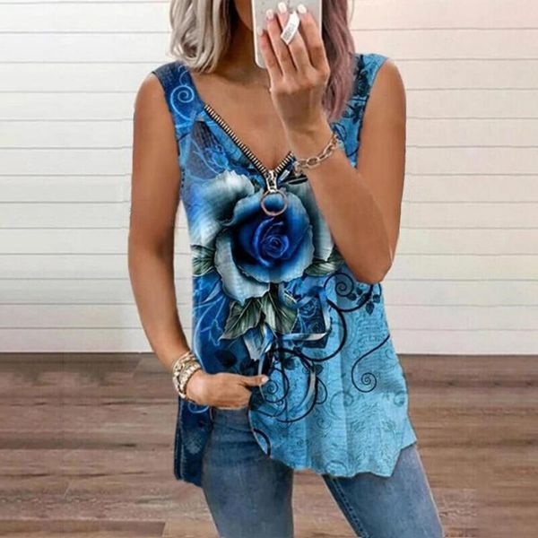 women's tanks & camis tank summer casual retro rose print sleeveless zipper v-neck camisole blouse plus size women clothes, White
women's tanks & camis tank summer casual retro rose print sleeveless zipper v-neck camisole blouse plus size women clothes, White