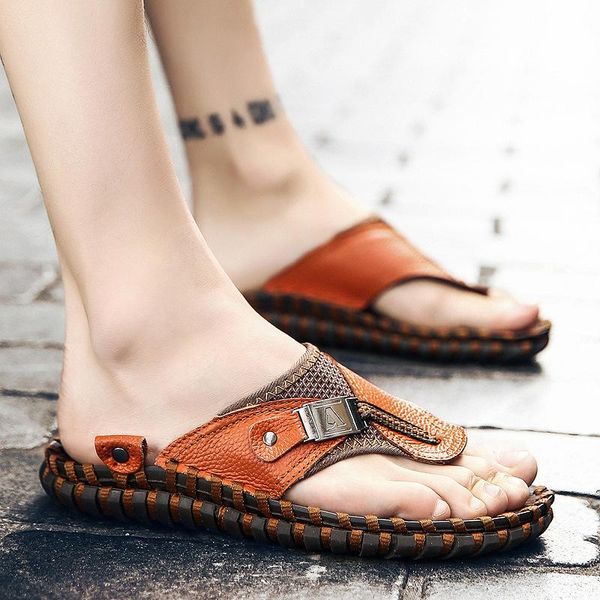 slippers men leather sandals genuine casual sandal shoes slides heren beach novidades para vender 2021, Black
slippers men leather sandals genuine casual sandal shoes slides heren beach novidades para vender 2021, Black