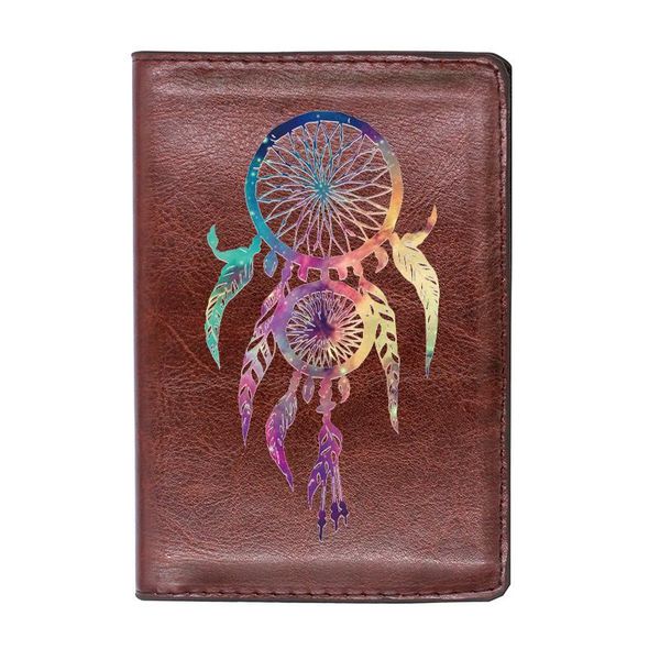 card holders leather vintage charm dreamcatcher printing travel passport cover id case, Brown;gray
card holders leather vintage charm dreamcatcher printing travel passport cover id case, Brown;gray