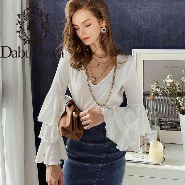 dabuwawa deep v-neck solid knitted sweater women sweet ruffle sleeve pullover jumper female spring autumn do1ats002 210520, White
dabuwawa deep v-neck solid knitted sweater women sweet ruffle sleeve pullover jumper female spring autumn do1ats002 210520, White
