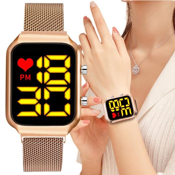 wristwatches fashion led yellowdigital square watch casual electronic watches stainless steel wristwatch ladies women, Slivery;brown
wristwatches fashion led yellowdigital square watch casual electronic watches stainless steel wristwatch ladies women, Slivery;brown